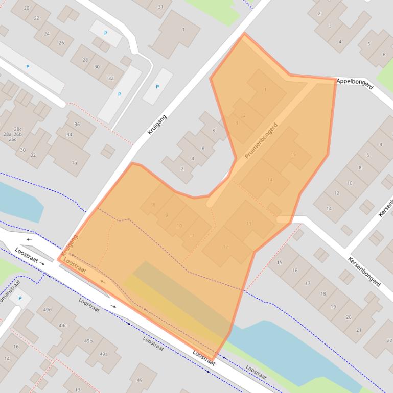 Kaart van postcodegebied 6852BL.