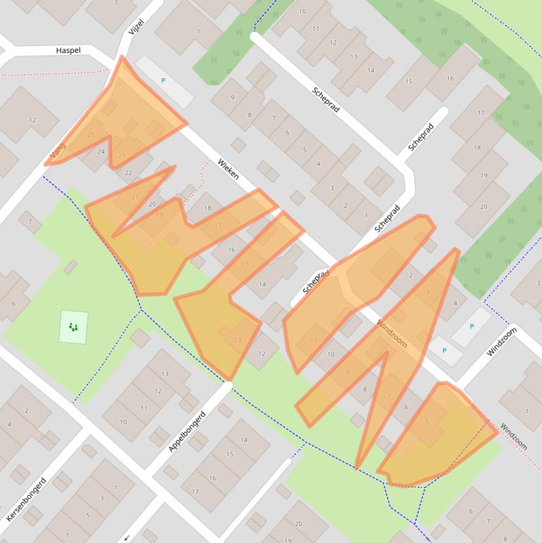 Kaart van postcodegebied 6852BR.