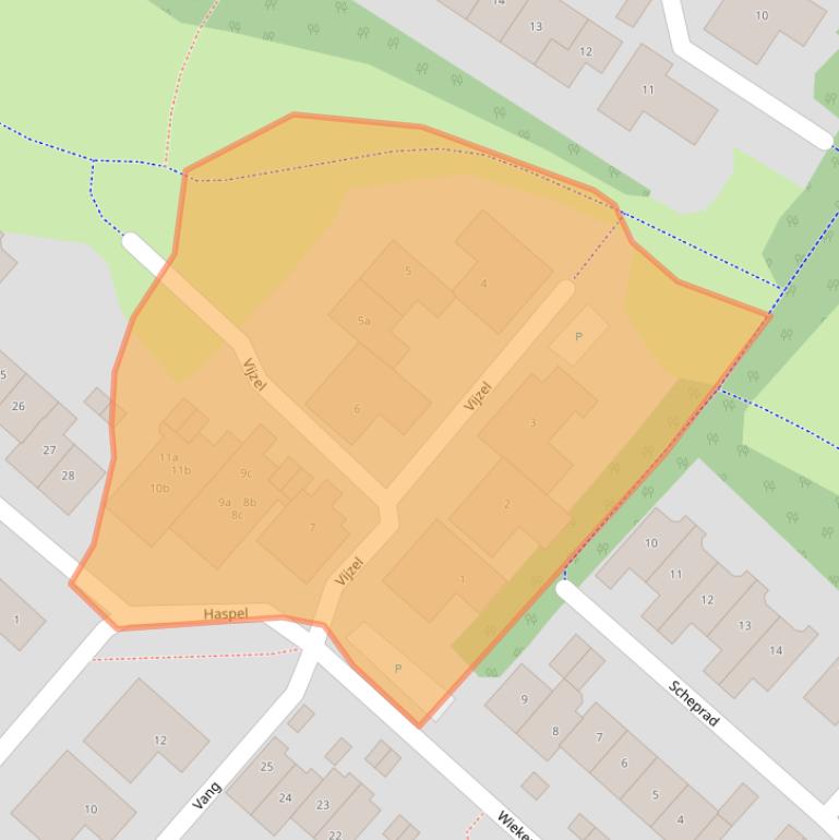 Kaart van postcodegebied 6852BV.