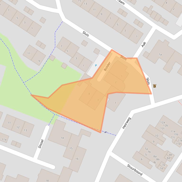 Kaart van postcodegebied 6852DD.