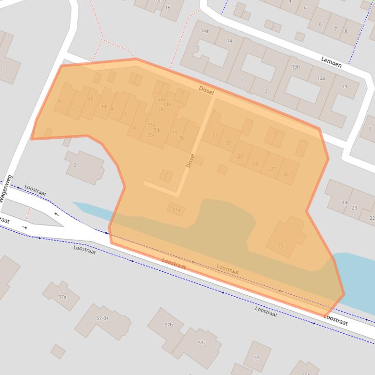 Kaart van postcodegebied 6852DR.