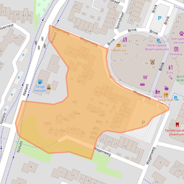 Kaart van postcodegebied 6852DV.