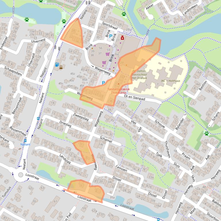 Kaart van postcodegebied 6852DW.