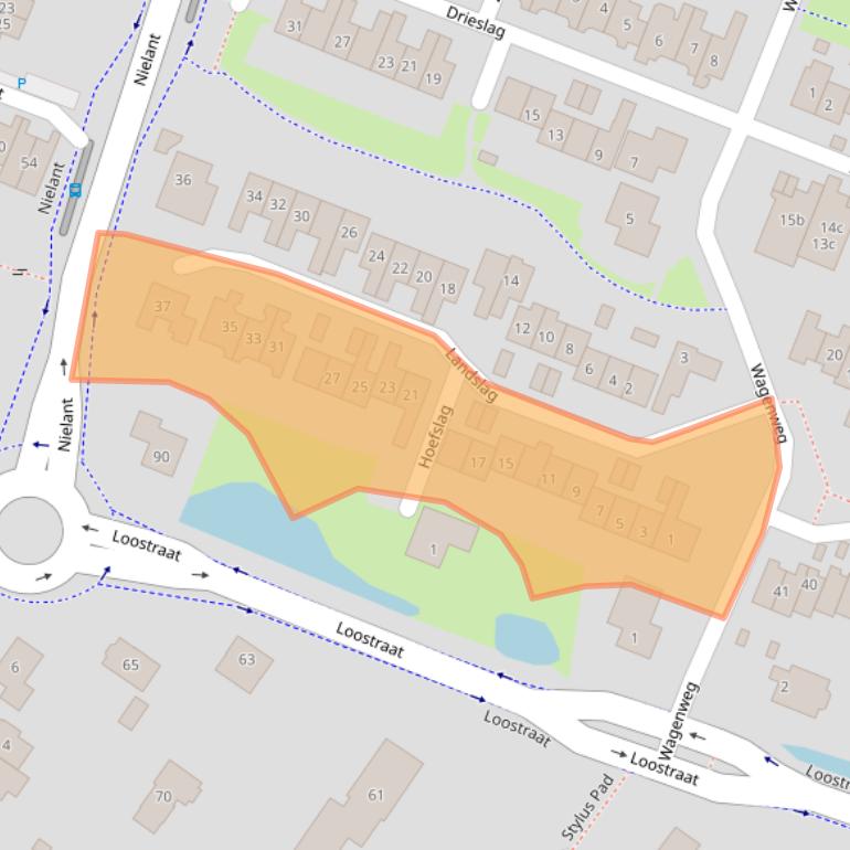 Kaart van postcodegebied 6852DX.
