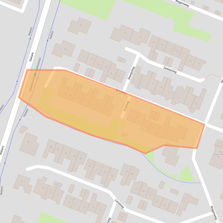 Kaart van postcodegebied 6852EB.