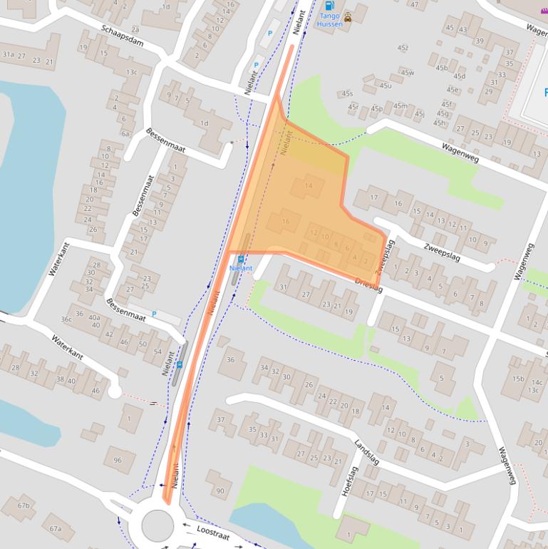 Kaart van postcodegebied 6852EC.