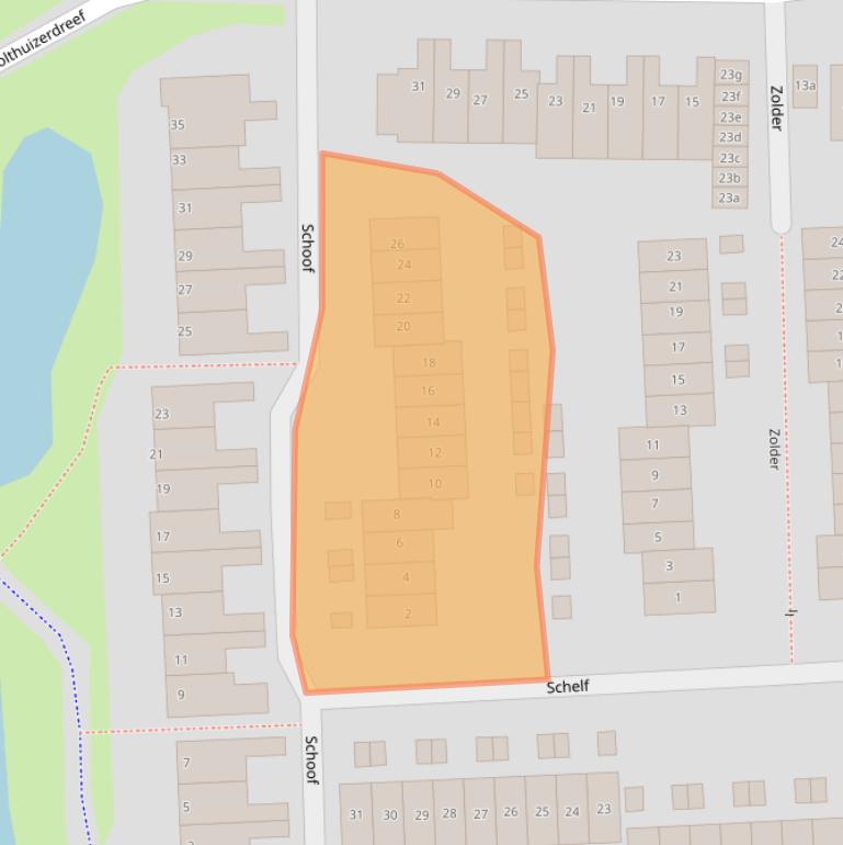 Kaart van postcodegebied 6852ES.