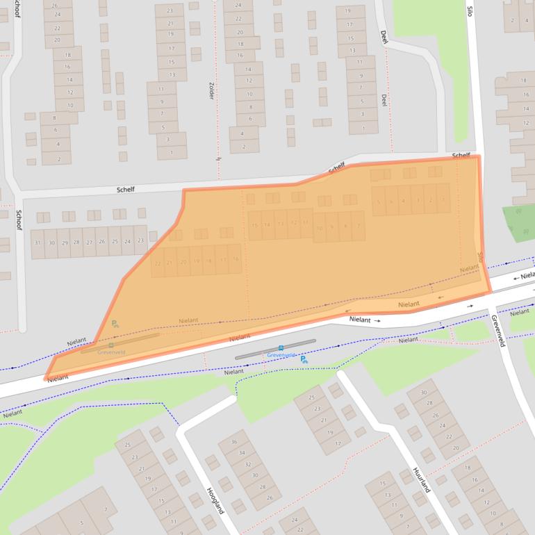 Kaart van postcodegebied 6852ET.