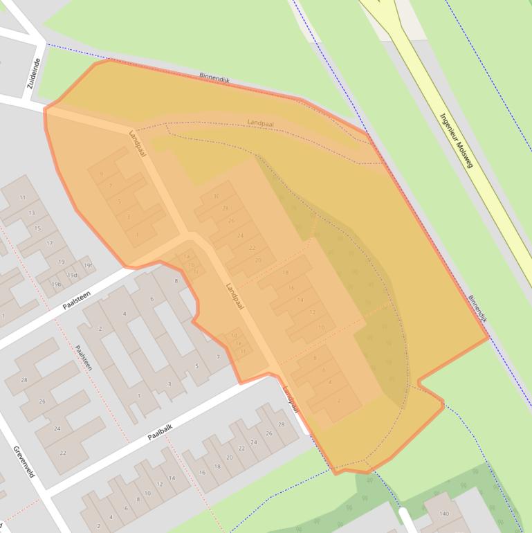 Kaart van postcodegebied 6852GR.