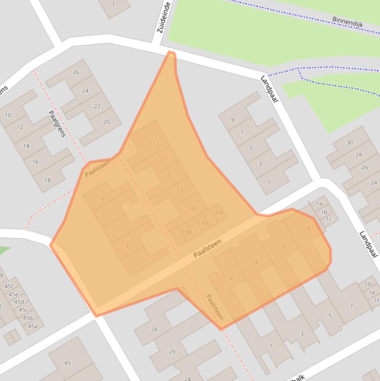 Kaart van postcodegebied 6852GV.