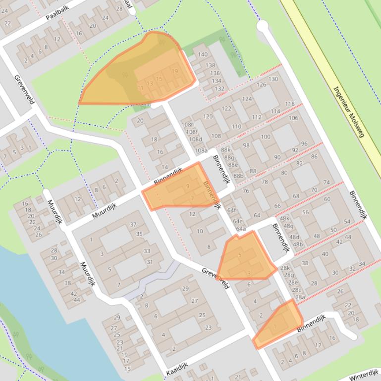 Kaart van postcodegebied 6852HE.