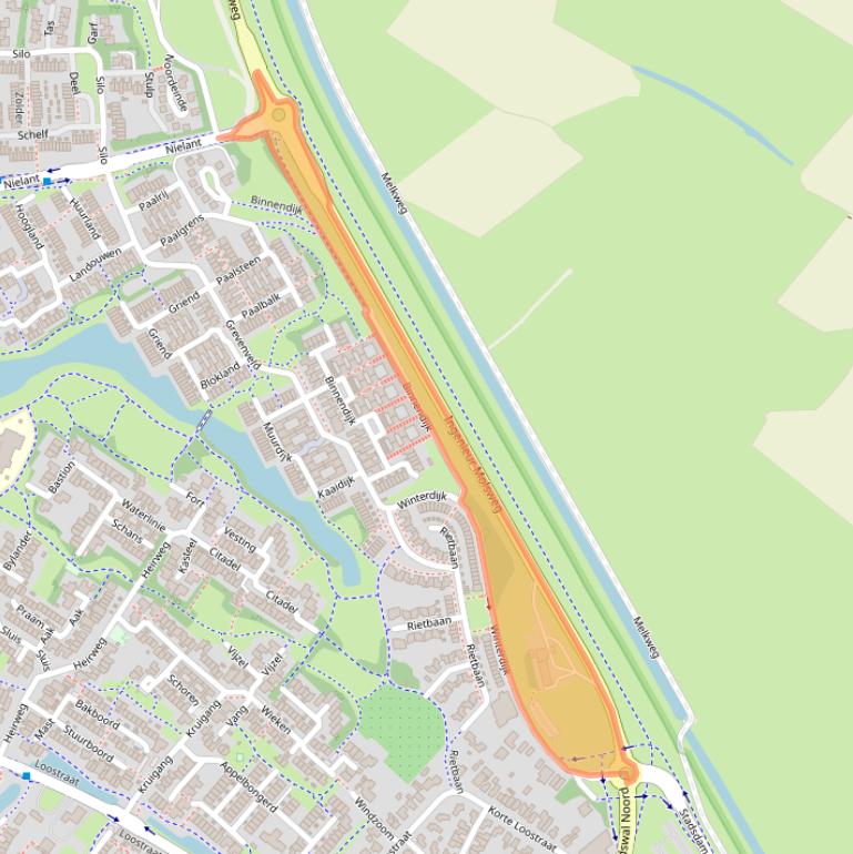 Kaart van postcodegebied 6852HZ.