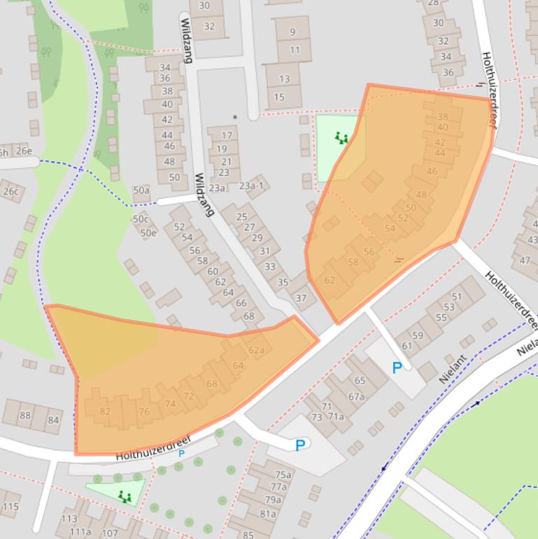 Kaart van postcodegebied 6852JD.