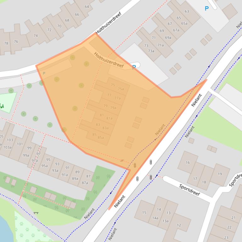 Kaart van postcodegebied 6852JK.