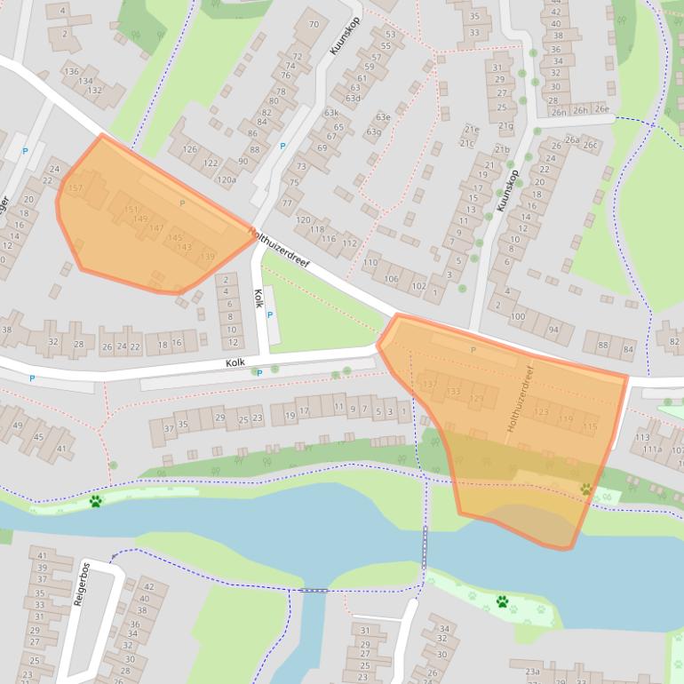 Kaart van postcodegebied 6852JM.