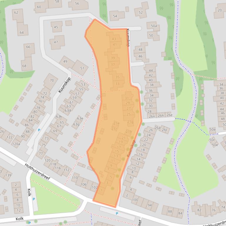 Kaart van postcodegebied 6852JW.