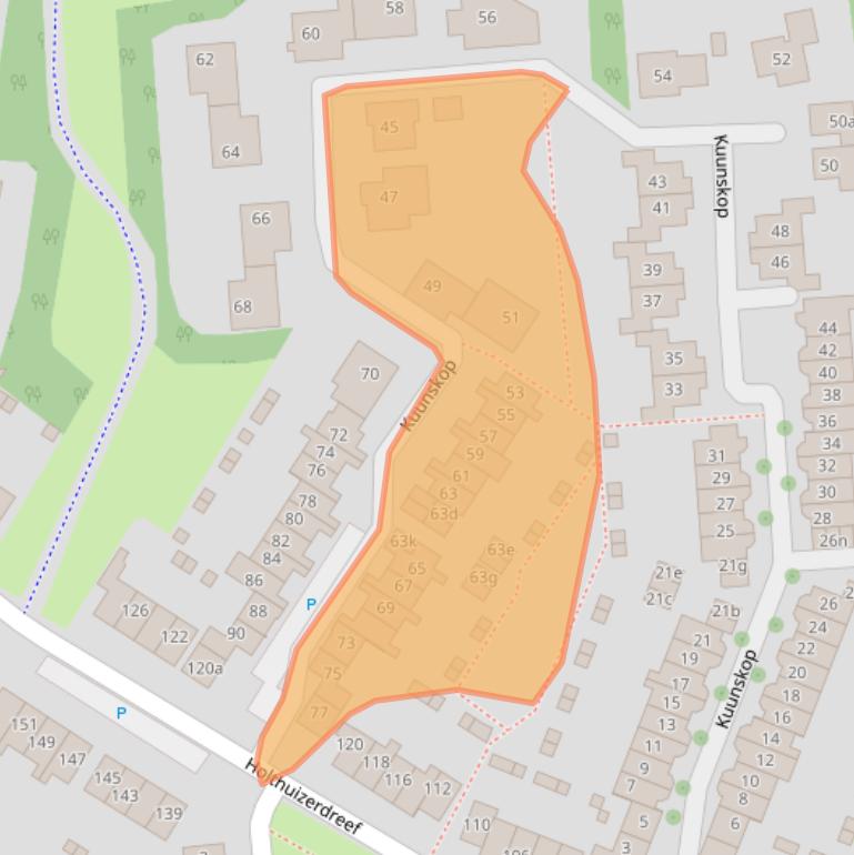 Kaart van postcodegebied 6852JX.