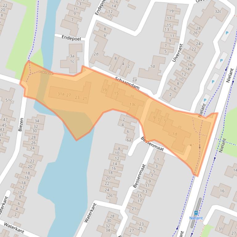 Kaart van postcodegebied 6852LA.