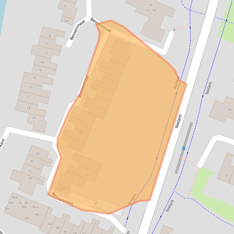 Kaart van postcodegebied 6852LH.