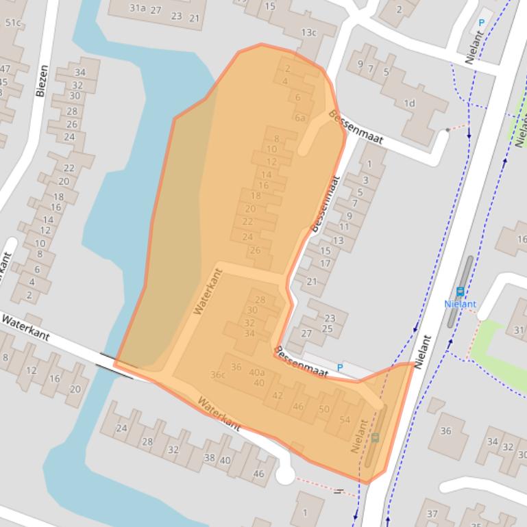 Kaart van postcodegebied 6852LJ.