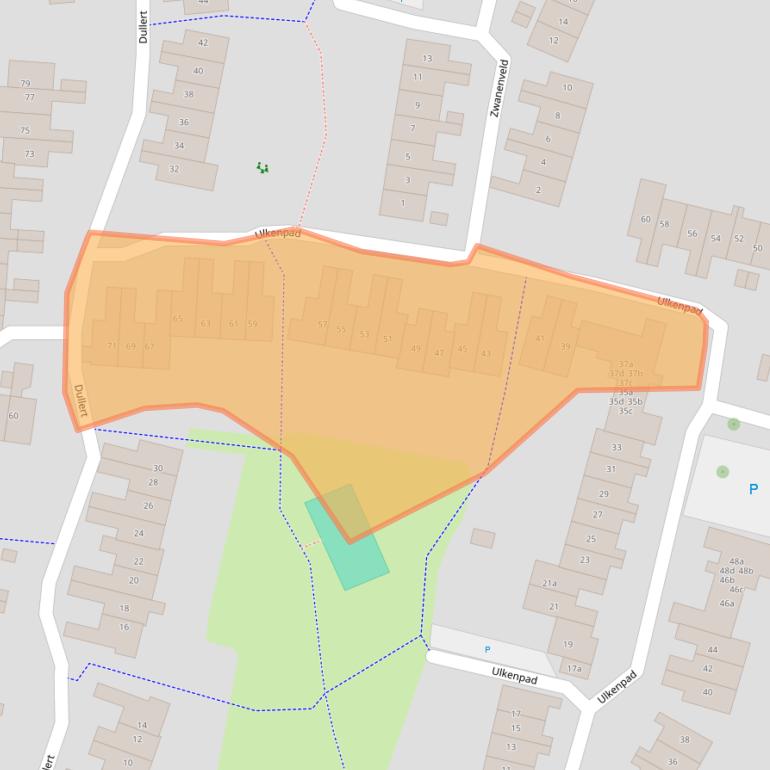 Kaart van postcodegebied 6852LT.