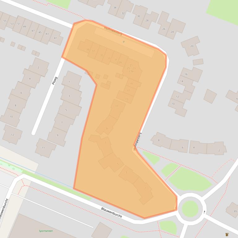 Kaart van postcodegebied 6852NA.