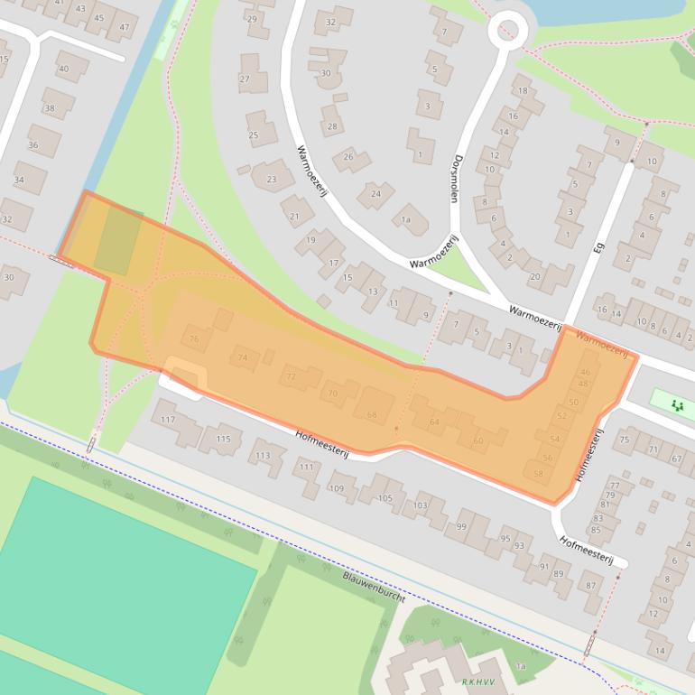 Kaart van postcodegebied 6852NE.