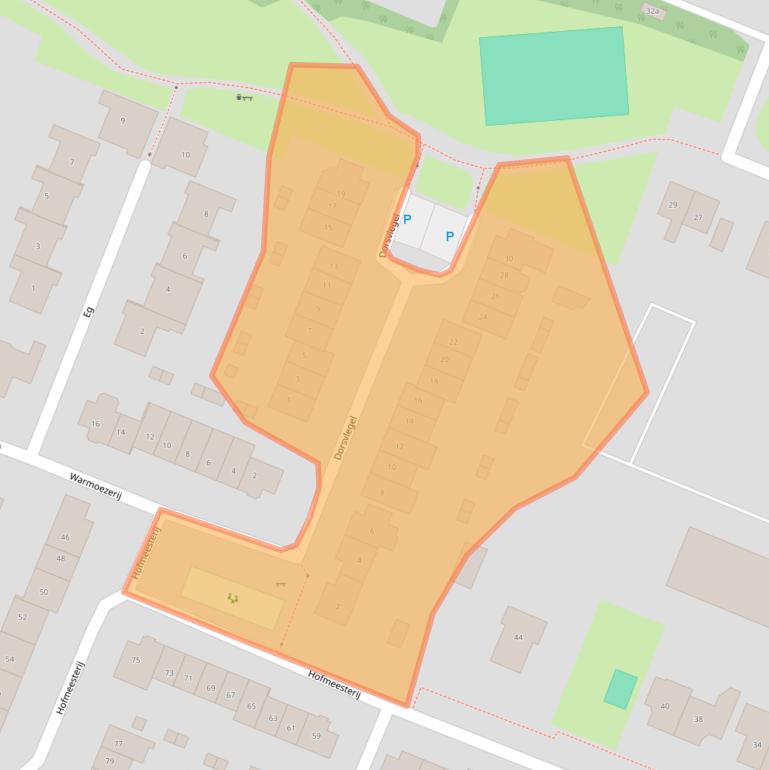 Kaart van postcodegebied 6852NJ.