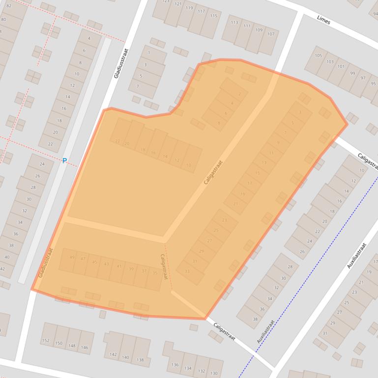 Kaart van postcodegebied 6852SC.