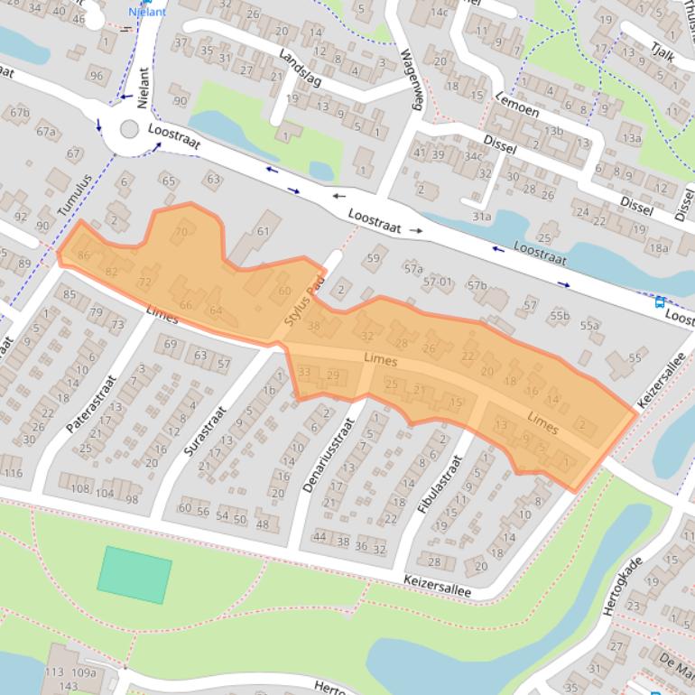 Kaart van postcodegebied 6852SG.