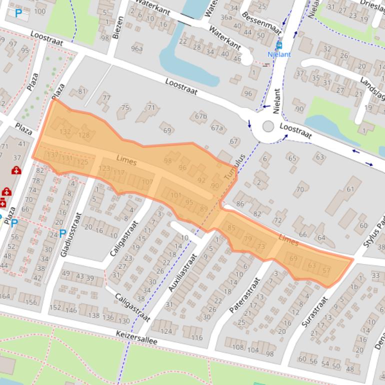 Kaart van postcodegebied 6852SH.