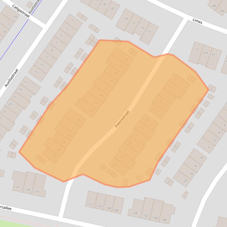 Kaart van postcodegebied 6852SJ.