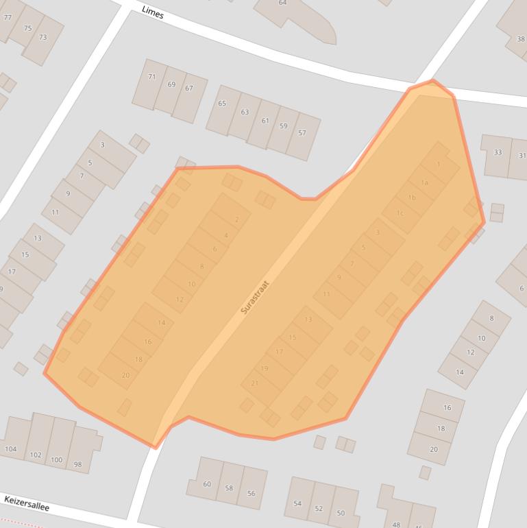 Kaart van postcodegebied 6852SK.