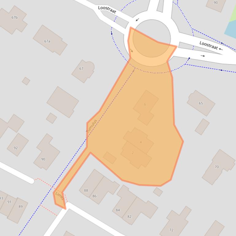 Kaart van postcodegebied 6852SL.