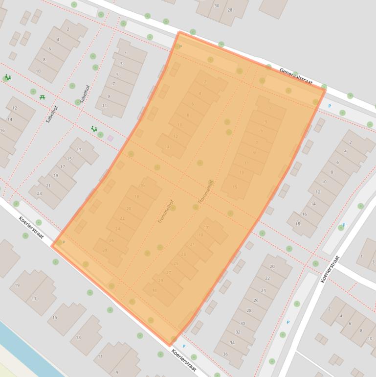 Kaart van postcodegebied 6852TG.