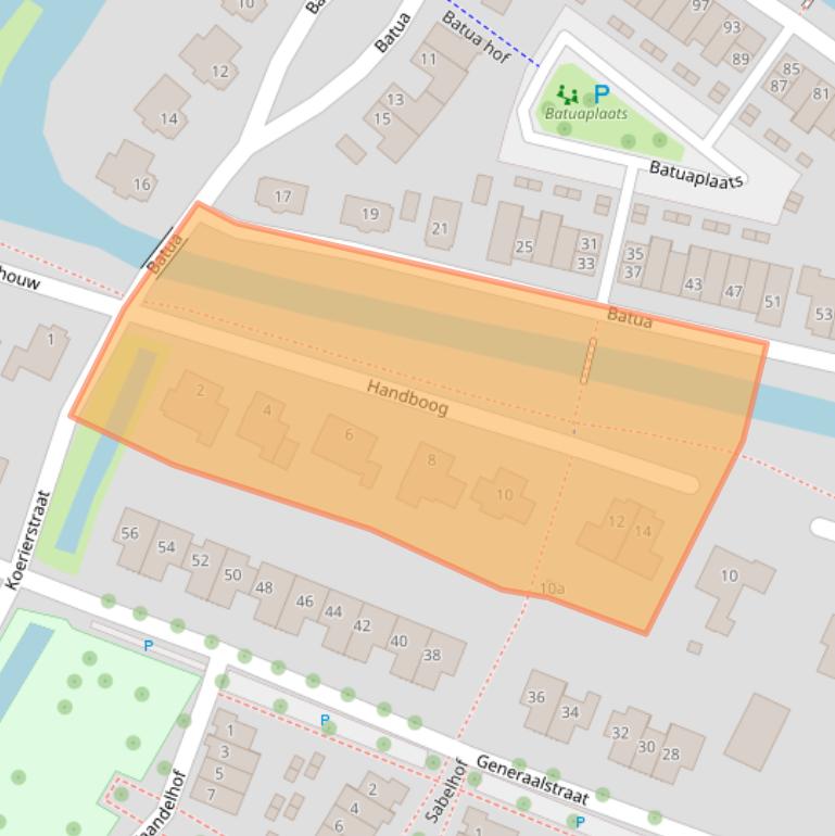 Kaart van postcodegebied 6852TL.