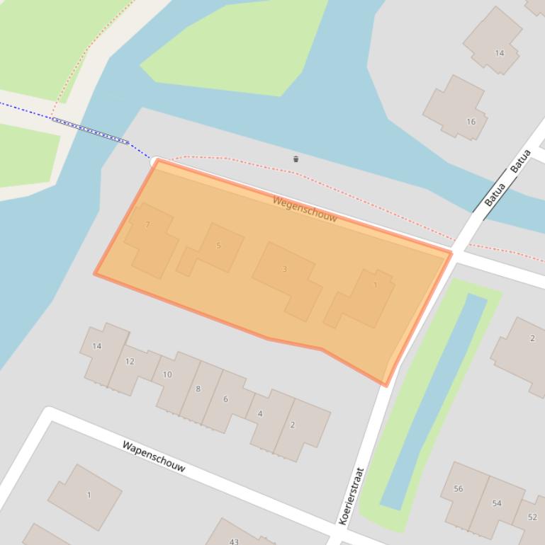 Kaart van postcodegebied 6852TM.