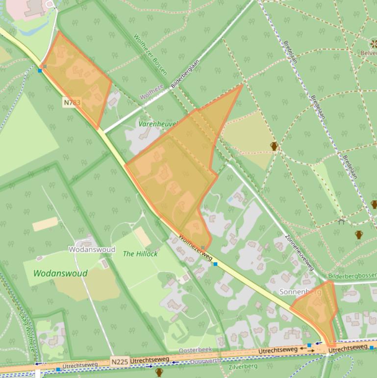 Kaart van postcodegebied 6861AA.