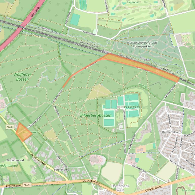 Kaart van postcodegebied 6861AC.