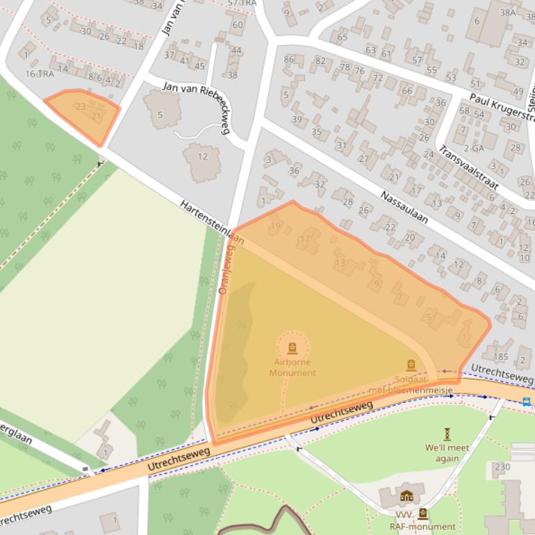 Kaart van postcodegebied 6861AR.