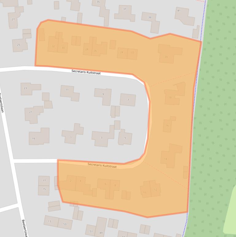 Kaart van postcodegebied 6861BB.