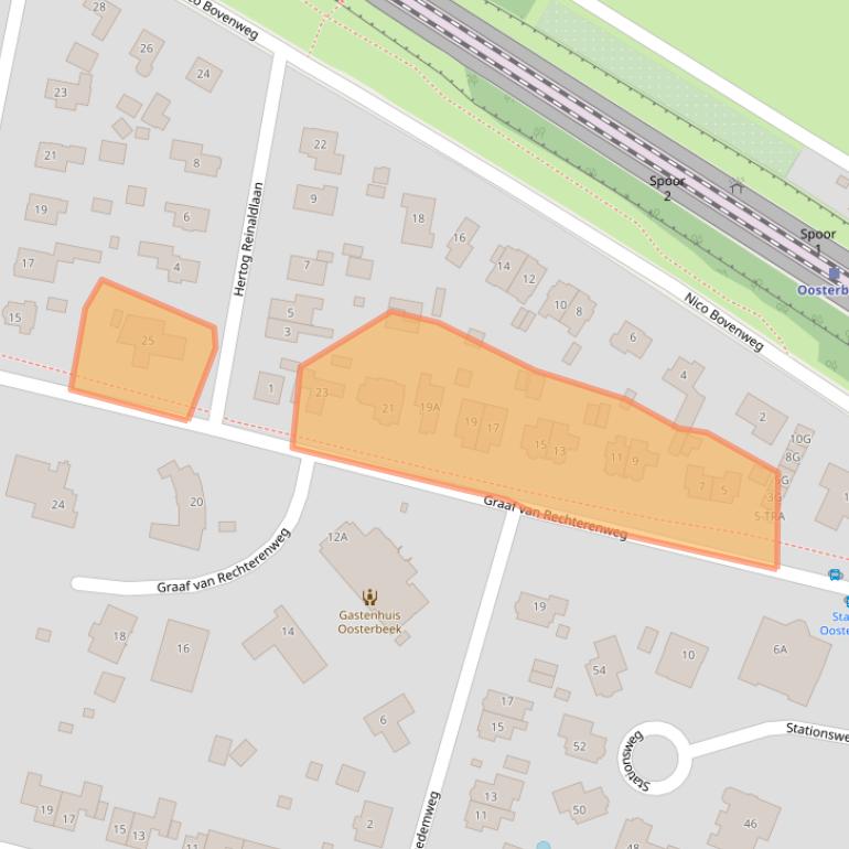 Kaart van postcodegebied 6861BN.