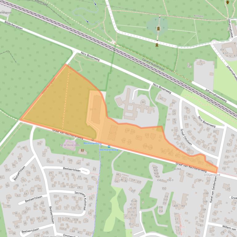 Kaart van postcodegebied 6861BP.
