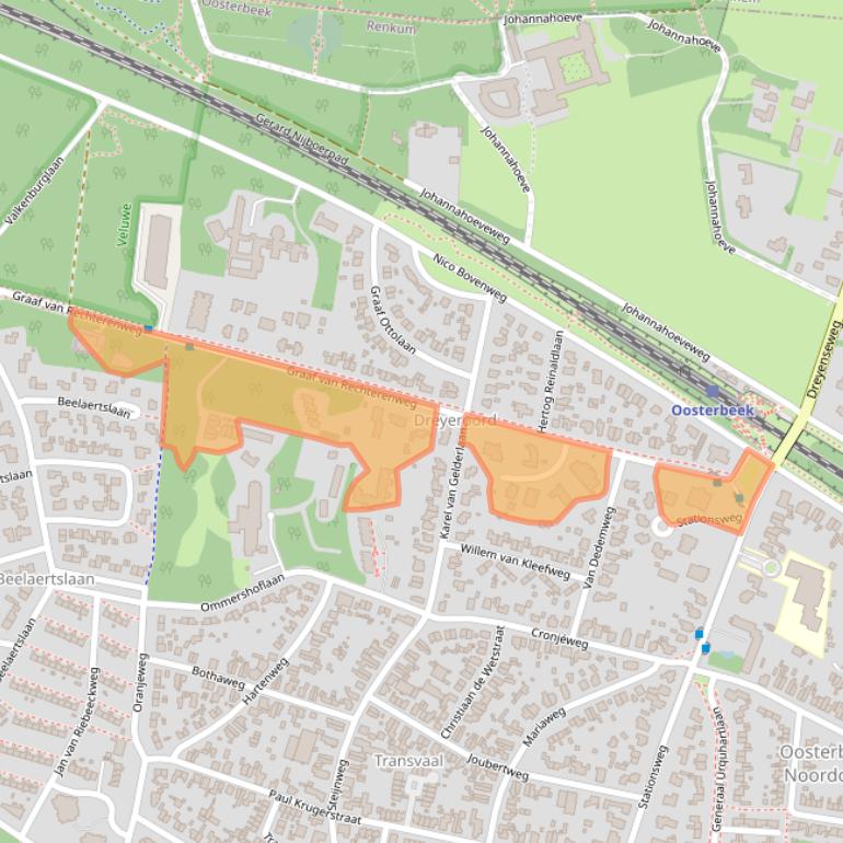 Kaart van postcodegebied 6861BR.