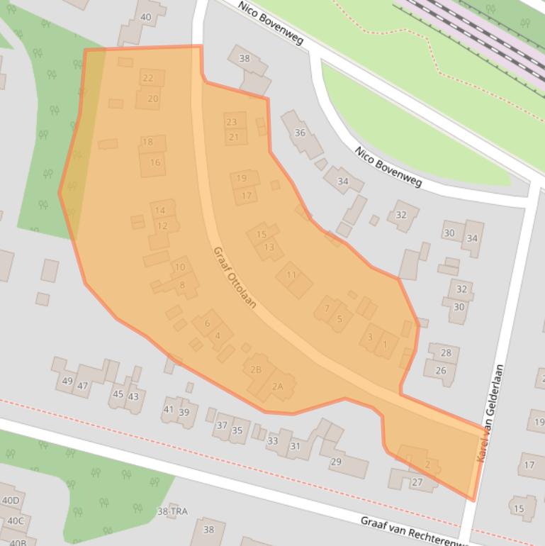 Kaart van postcodegebied 6861BS.