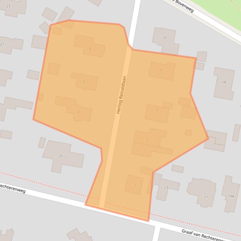 Kaart van postcodegebied 6861BX.