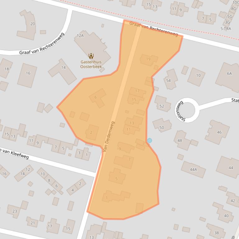 Kaart van postcodegebied 6861BZ.