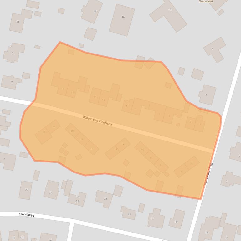 Kaart van postcodegebied 6861CA.