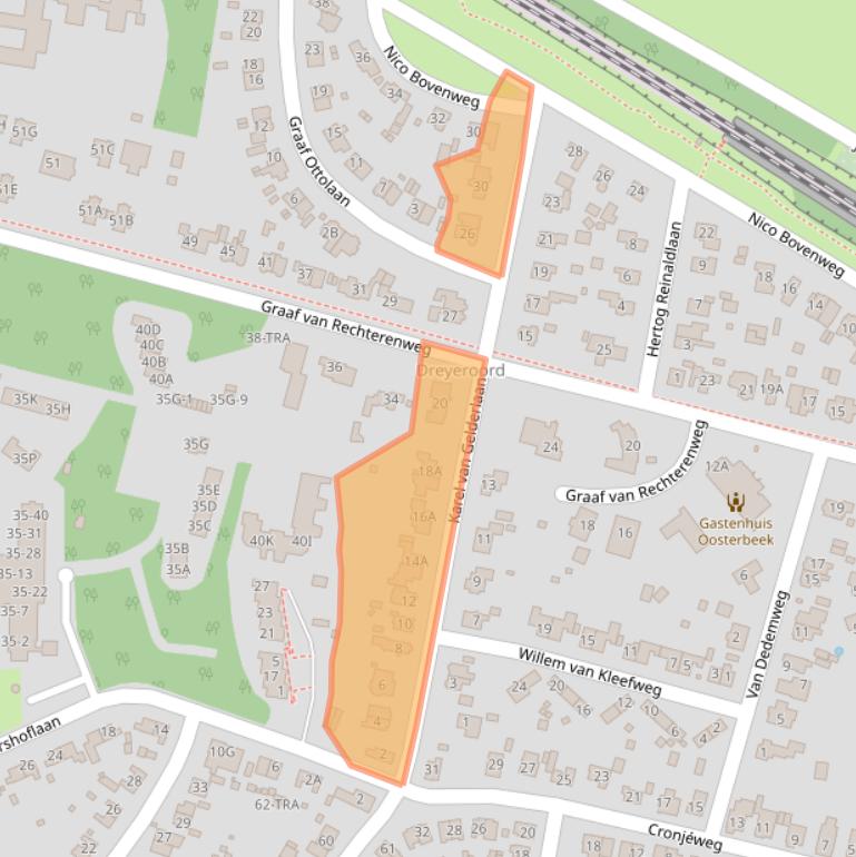 Kaart van postcodegebied 6861CC.