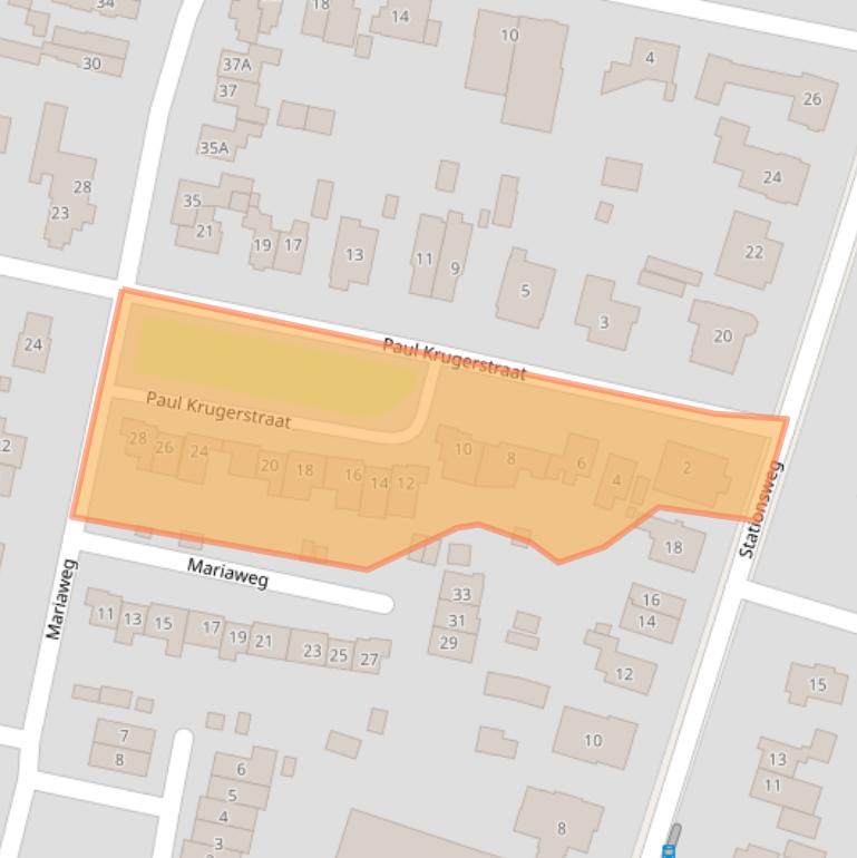 Kaart van postcodegebied 6861CT.